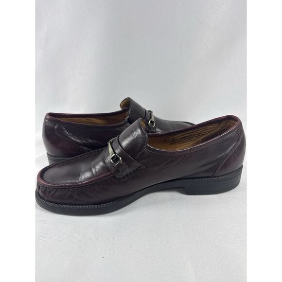 Florsheim Comfortech Burgundy Leather Bit Loafers Men Size 8D USA main image 7